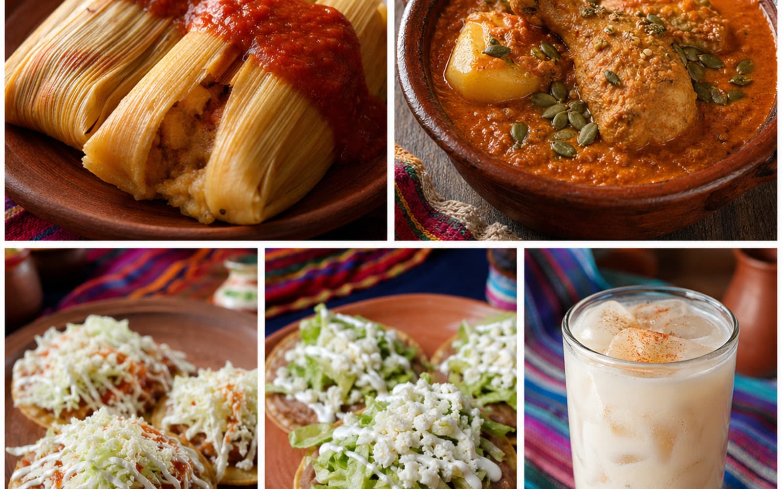 A colorful spread of restaurant dishes ready for online ordering