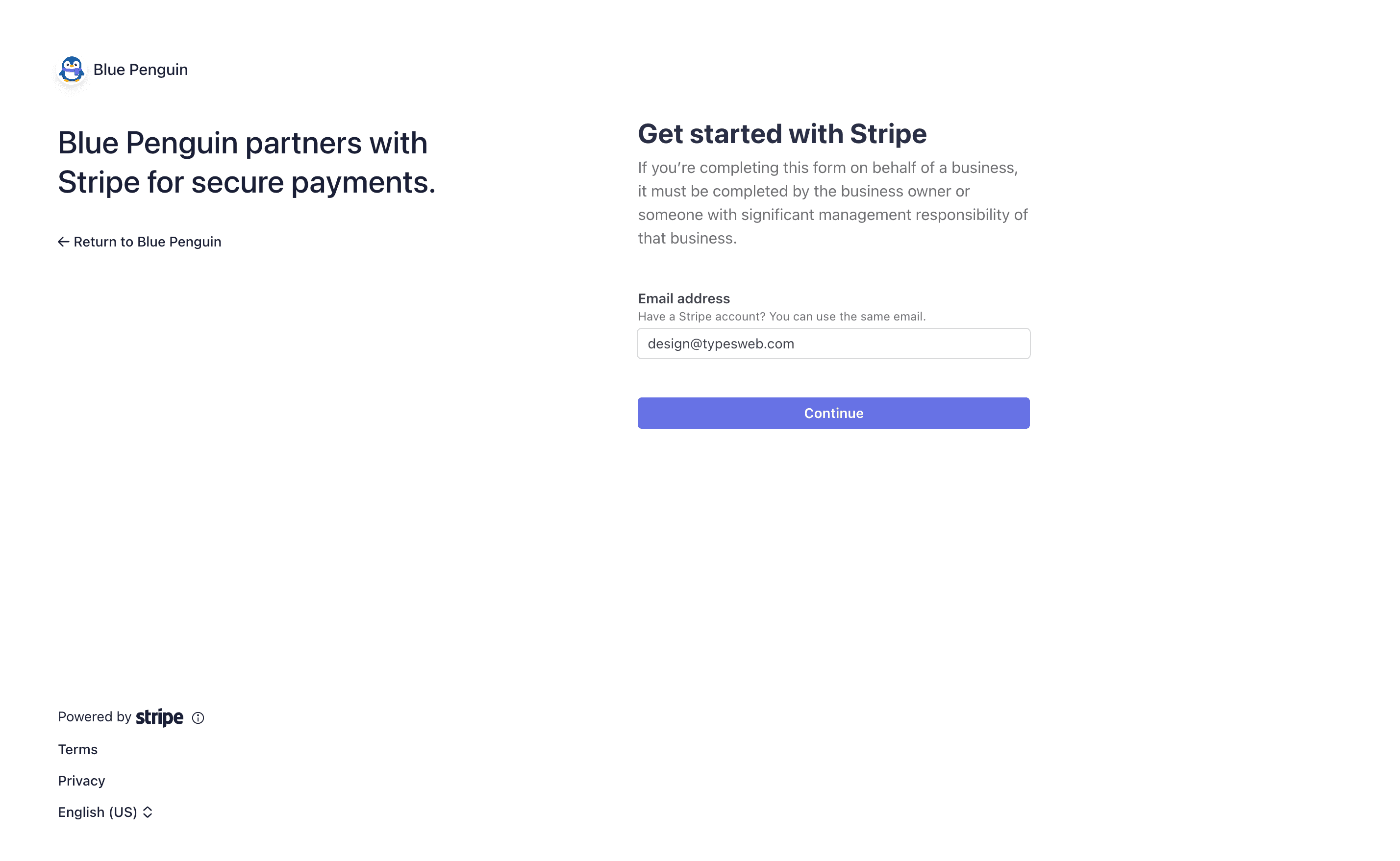 Stripe onboarding flow for partner payouts